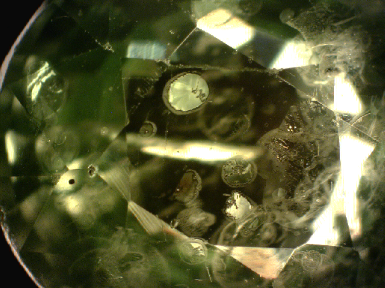 Inclusions typical in a Peridot